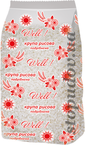 Рис подрібнений 0,7 кг WELL (Сто пудів) (12)